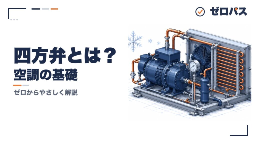 四方弁(四方切換弁)とは?冷暖房が切り替わる仕組みを初心者にもやさしく図解|ゼロパス