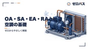 OA・SA・EA・RAとは？空調の「4つの空気（外気・給気・還気・排気）」を初心者にもやさしく図解