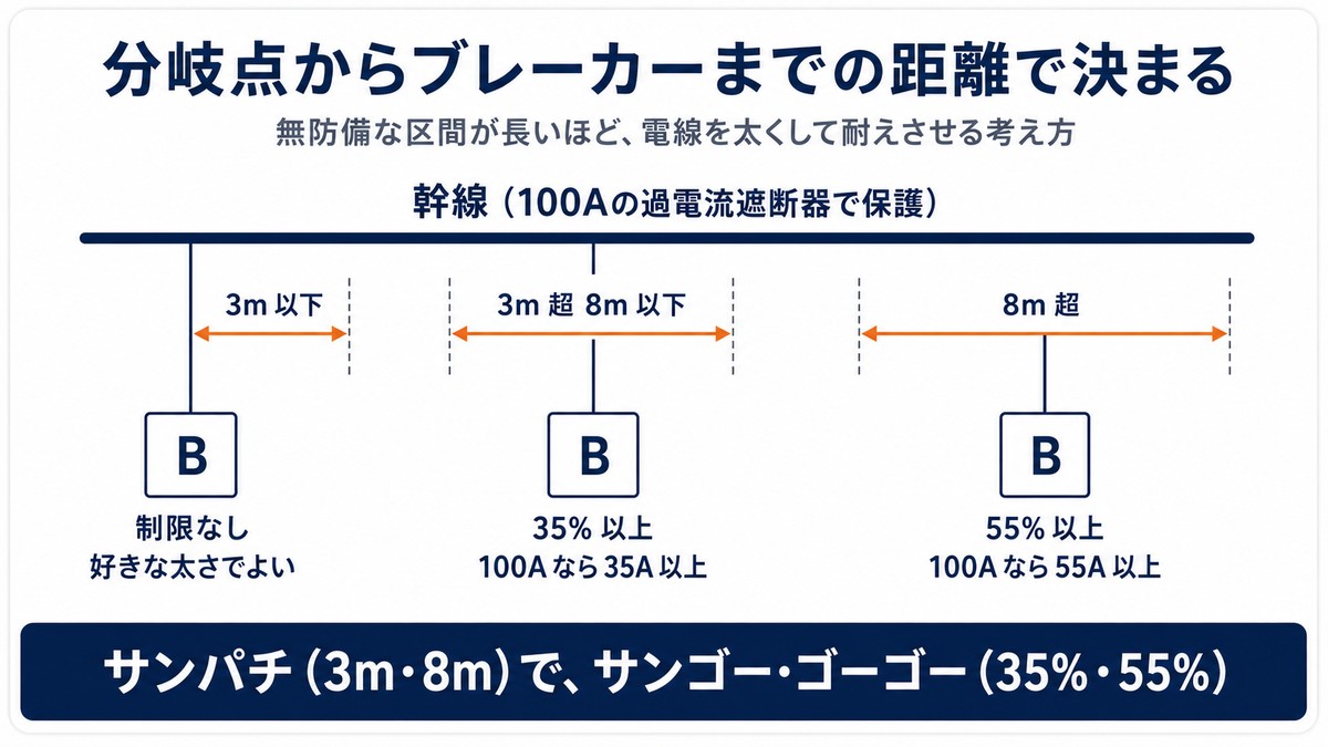 分岐回路の3m・8mルール