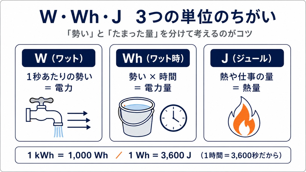 W・Wh・Jの違いを示した図