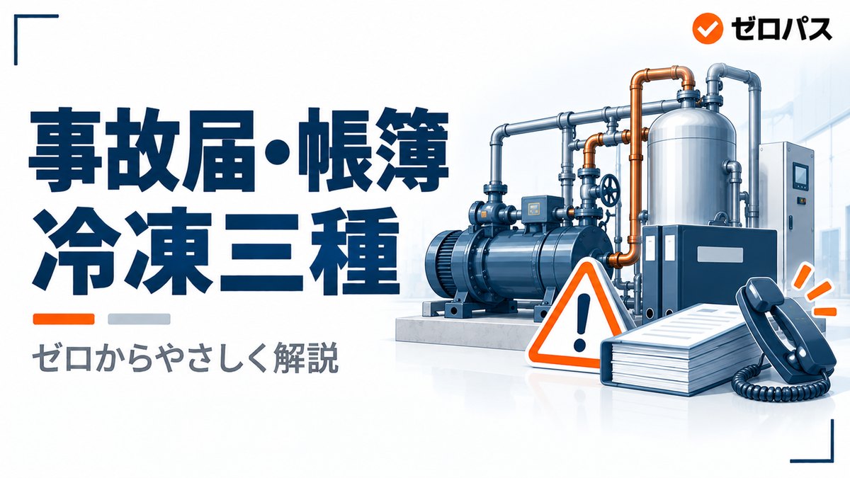 事故届・帳簿・応急措置｜「直ちに」と「遅滞なく」の分け方【冷凍三種】